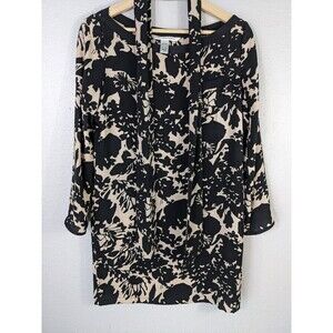 Diane Von Furstenberg Silk Floral Tunic Dress Size 4‎